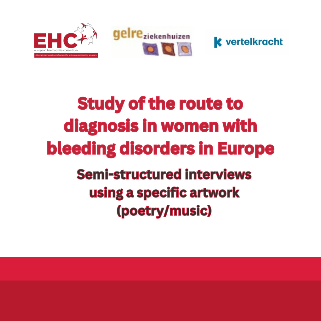 Call for Women with Bleeding Disorders: Join the new “Study of the route to diagnosis in women with bleeding disorders in Europe”